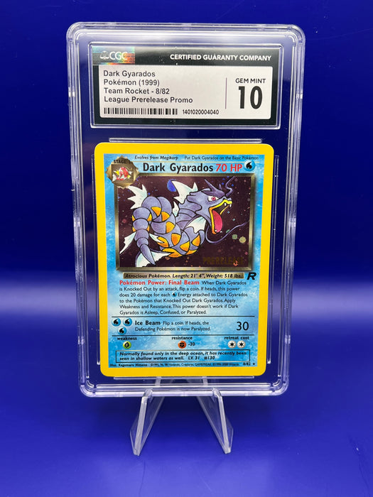 Dark Gyarados Pre-Release (8/82) [Team Rocket] CGC 10