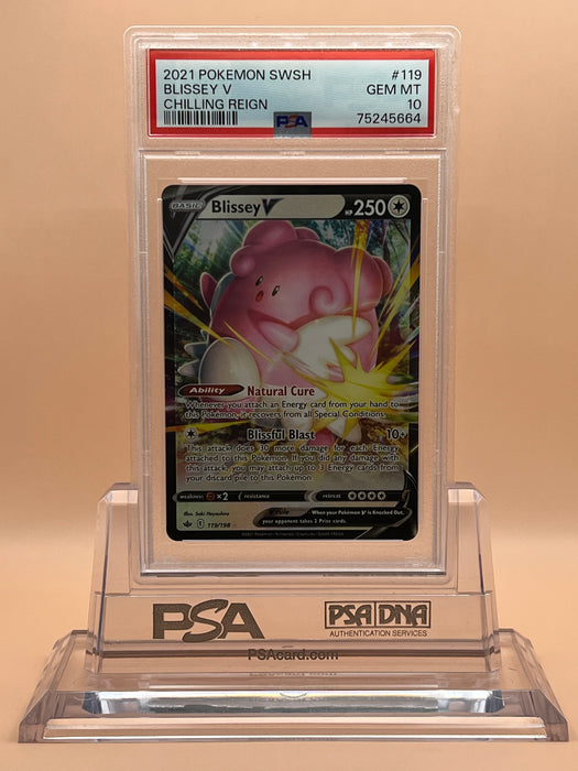 Blissey V (119/198) [Sword & Shield: Chilling Reign] PSA 10