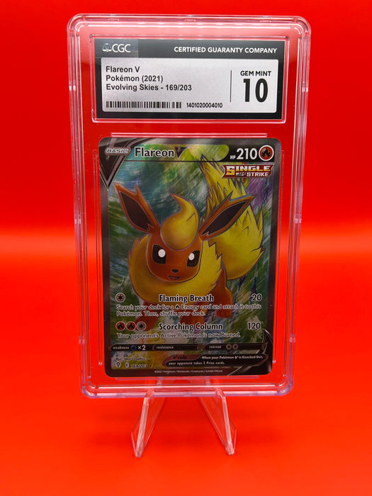 Flareon V (169/203) [Sword & Shield: Evolving Skies] CGC 10