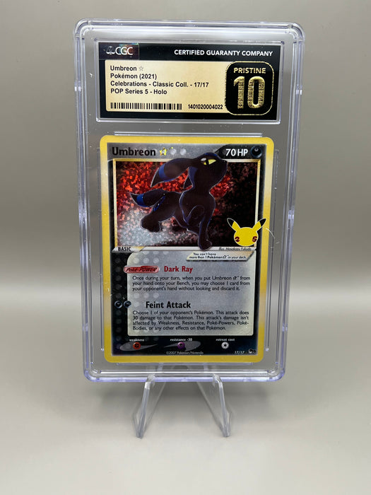 Umbreon (17/17) [Sword & Shield: Celebrations] [Classic Collection POP Series 5] PRISTINE CGC 10