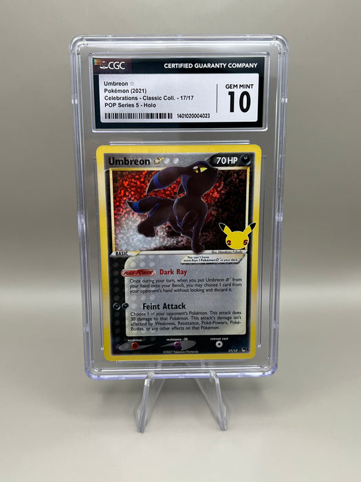 Umbreon (17/17) [Sword & Shield: Celebrations] [Classic Collection POP Series 5] CGC 10