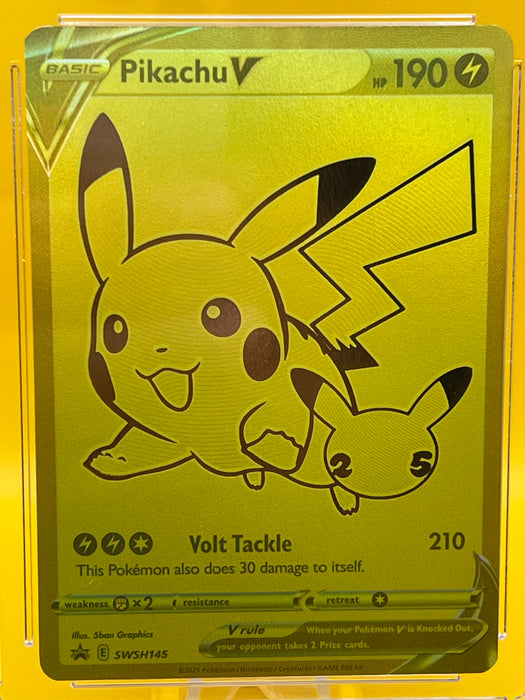 Pikachu V Black Star Promo (SWSH145) [Sword & Shield: Celebrations] [Ultra-Premium Collection] CGC 10