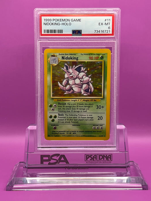 Nidoking Holo (11/102) [Base Set Unlimited] PSA 6