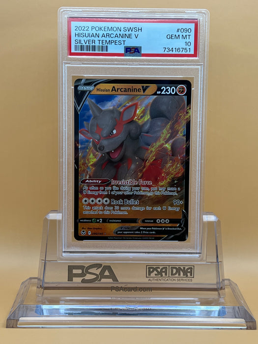 Hisuian Arcanine V (090/195) [Sword & Shield: Silver Tempest] PSA 10