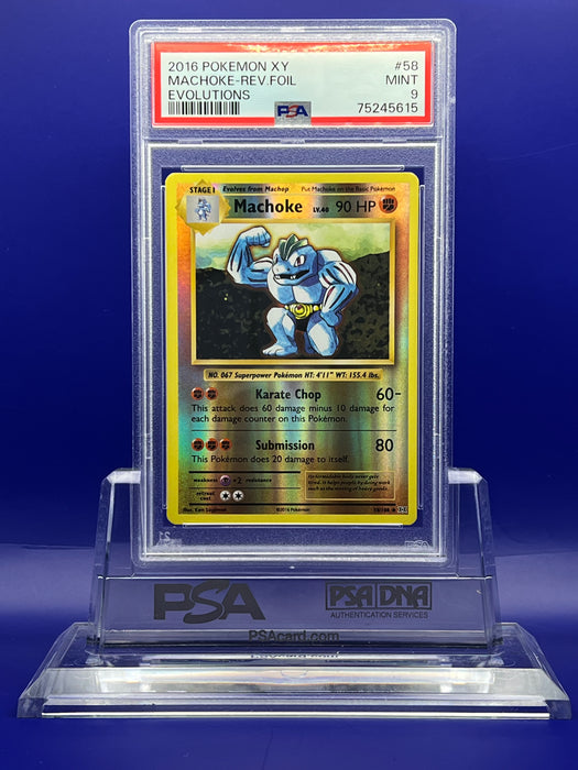 Machoke Reverse (58/108) [XY: Evolutions] PSA 9