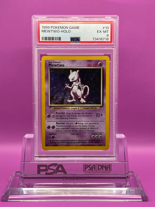 Mewtwo Holo (10/102) [Base Set Unlimited] PSA 6