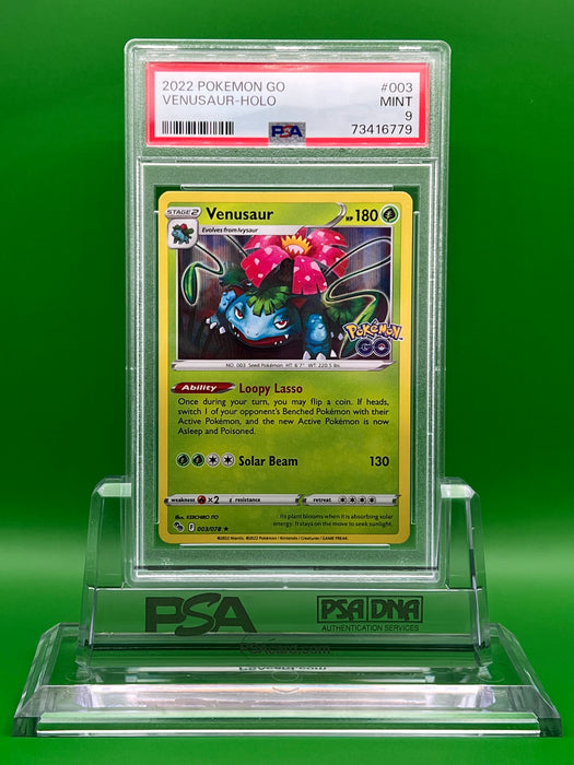 Venusaur (003/078) [Pokémon GO] PSA 9