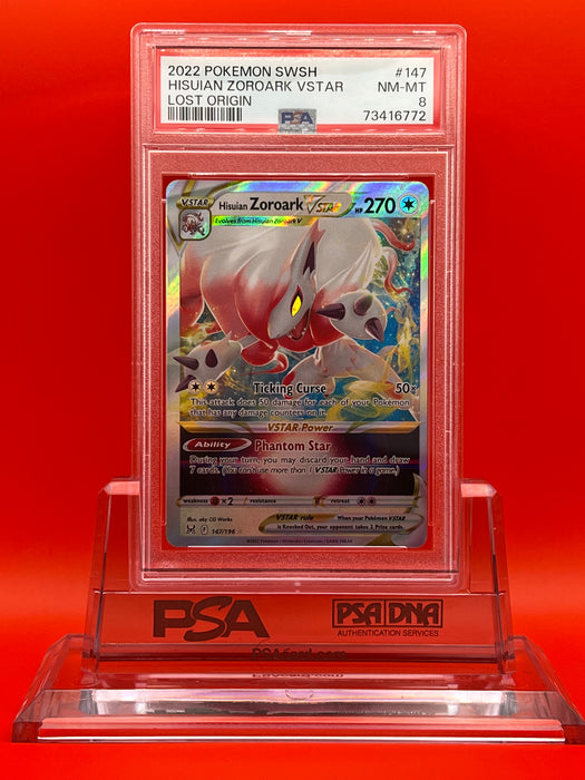 Hisuian Zoroark VSTAR (147/196) [Sword & Shield: Lost Origin] PSA 8