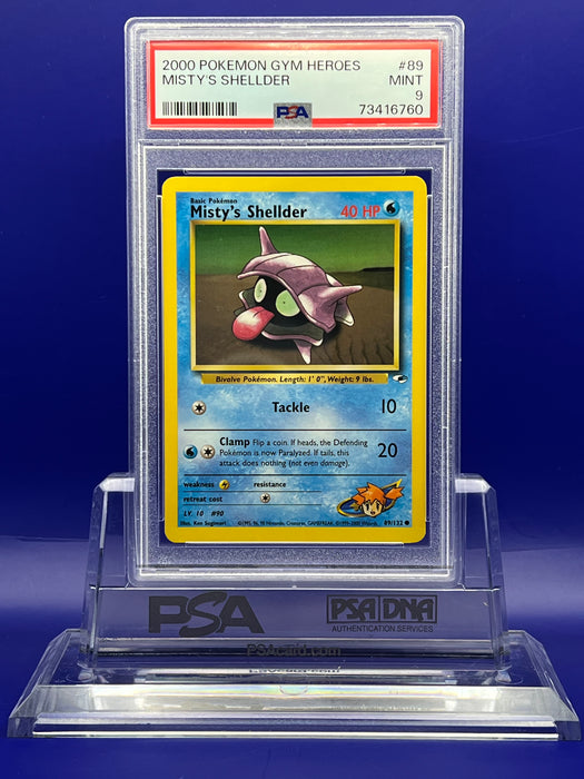 Misty's Shellder (89/132) [Gym Heroes Unlimited] PSA 9