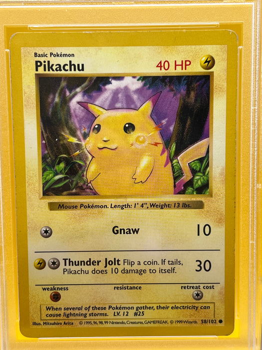 Pikachu (58/102) [Base Set Shadowless Unlimited] PSA 4