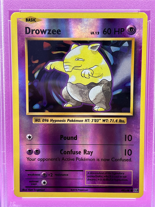 Drowzee Reverse Holo (49/108) [XY: Evolutions] PSA 9