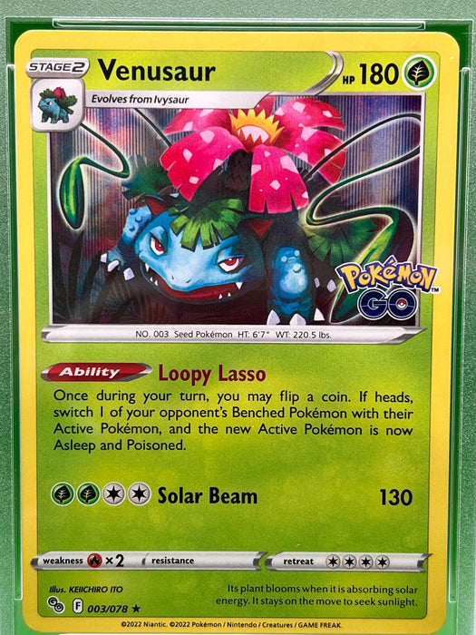 Venusaur (003/078) [Pokémon GO] PSA 9