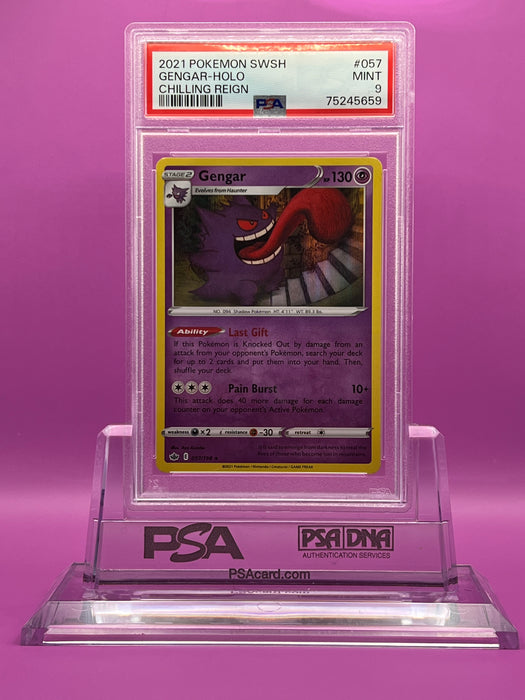 Gengar Holo (057/198) [Sword & Shield: Chilling Reign] PSA 9