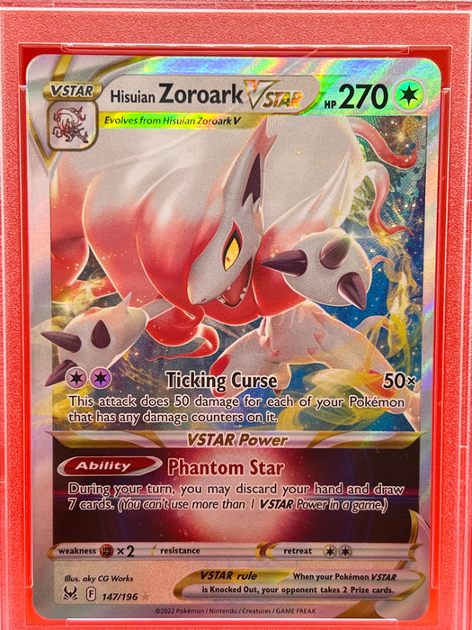 Hisuian Zoroark VSTAR (147/196) [Sword & Shield: Lost Origin] PSA 8