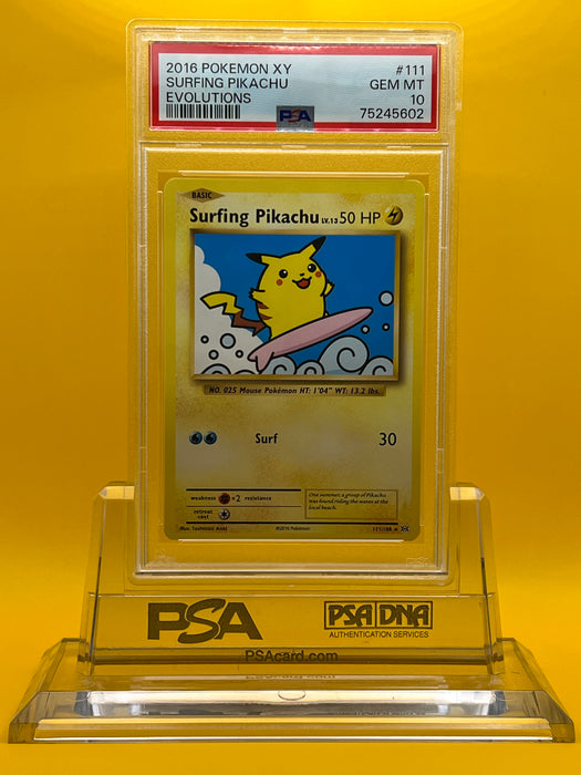 Surfing Pikachu (111/108) [XY: Evolutions] PSA 10