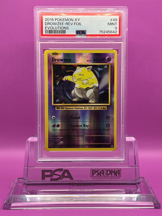 Drowzee Reverse Holo (49/108) [XY: Evolutions] PSA 9