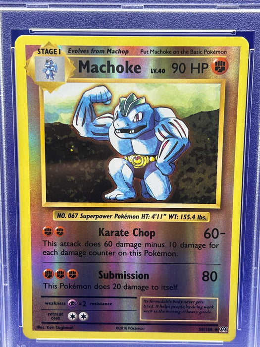 Machoke Reverse (58/108) [XY: Evolutions] PSA 9