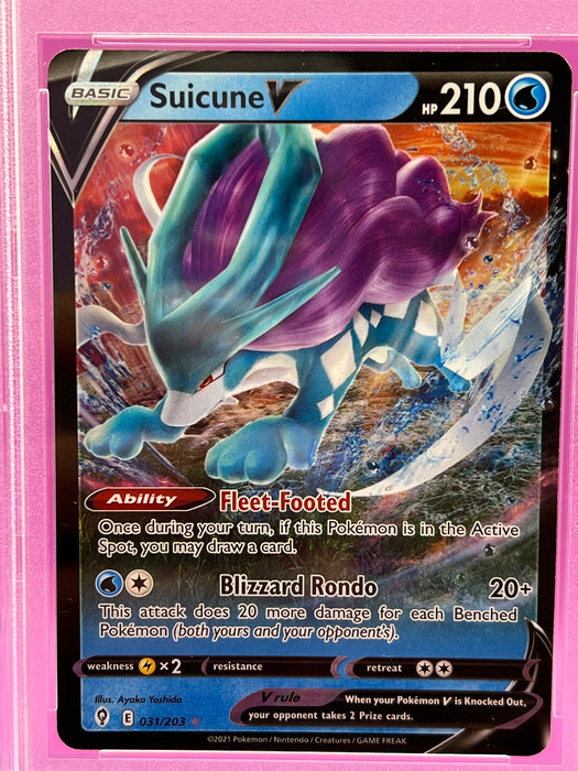 Suicune V (031/203) [Sword & Shield: Evolving Skies] PSA 9