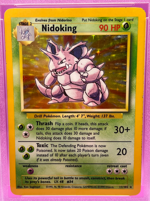 Nidoking Holo (11/102) [Base Set Unlimited] PSA 6