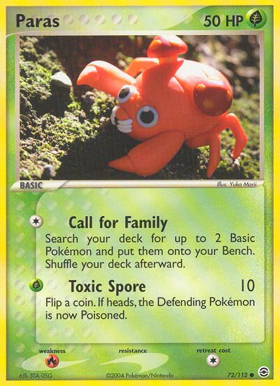 Paras (72/112) [EX: FireRed & LeafGreen]